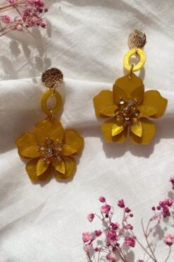 Petra Mustard Flower Drop Earrings -A L’Amour The Label 10 817d5c4a 9d02 461b 8347 d965b41a3357