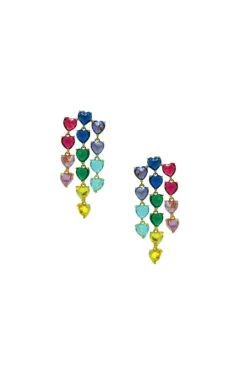 Adena Multicoloured Trio Heart Earrings -A L’Amour The Label 112 abbb200c 1ce4 422a b842 789ddc8c0e67