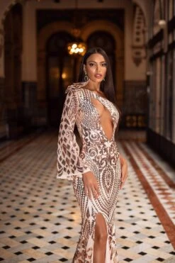 Iza Sequin Gown - Rose Gold 11 Iza Sequin Gown - Rose Gold -A L’Amour The Label 113 a6eb0900 346d 4b57 bbfb ee906debb426