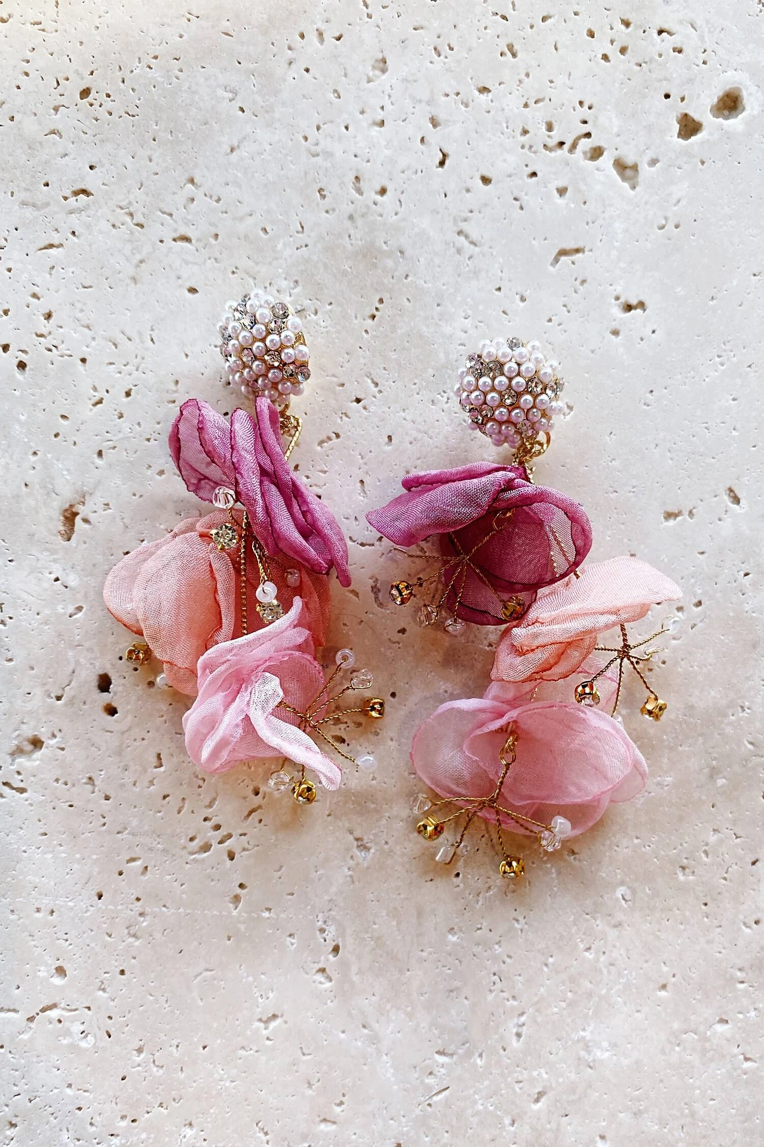 Emilita Pink Petal Earrings 7 Emilita Pink Petal Earrings - Image 5