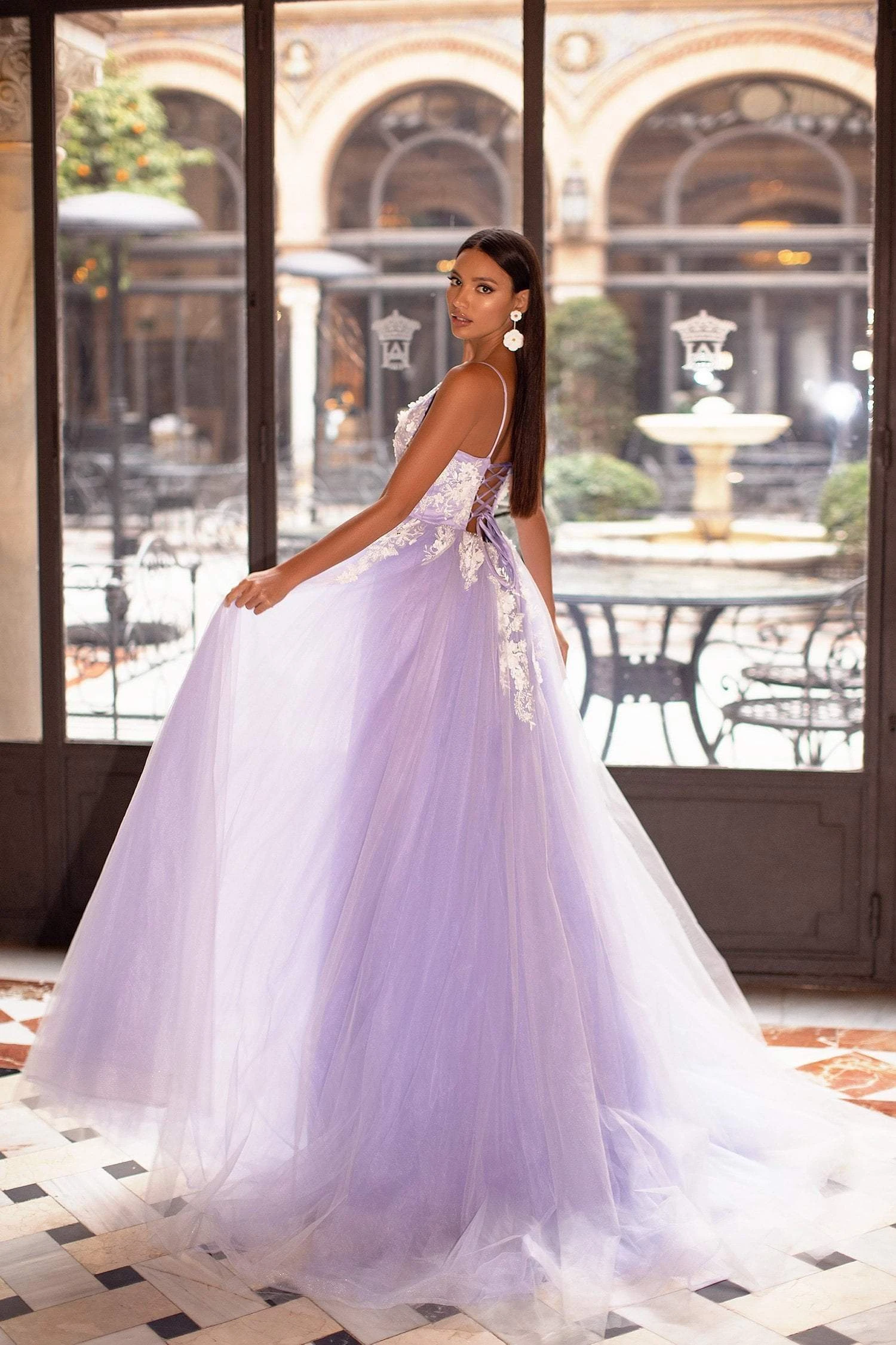 Ysabelle Tulle Gown - Lilac 4 Ysabelle Tulle Gown - Lilac - Image 2