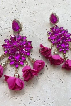 Cecily Fuchsia Flower Drop Earrings -A L’Amour The Label 16 c37d303a 8a7a 4e80 b00f 29641389d865