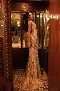 Luciya Sequin Gown - Gold -A L’Amour The Label 172 05755317 fecb 4d6b afe5 75c01f16727b