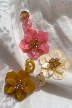 Petra Mustard Flower Drop Earrings -A L’Amour The Label 18 d7bb8f03 2f10 43b9 aae2 ee9d97a3d396
