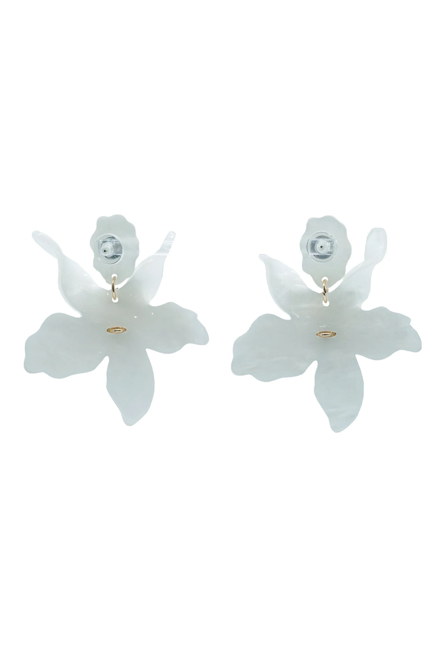 Briella White Flower Earrings 4 Briella White Flower Earrings - Image 2