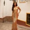 Madena Sequin Gown - Gold -A L’Amour The Label 217 76f63427 fc49 4717 8ad0 5ac34a92da8b