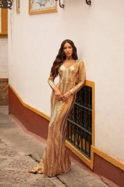 Madena Sequin Gown - Gold -A L’Amour The Label 219 10434e94 43dd 4f54 a030 47ca36e5e081