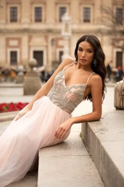 Litzy Beaded Tulle Gown - Baby Pink -A L’Amour The Label 241 4c2eba57 8a65 40e0 ad58 a42c94069328