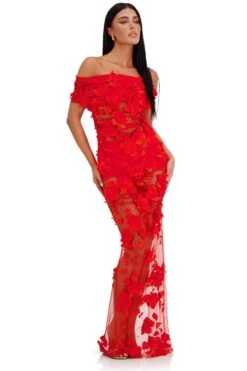 Florentina Floral 3D Red Roses Dress Dress -A L’Amour The Label 27 e6dd25d2 7901 46be 81ac 002932c4b026