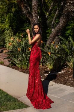Ciara Sequins Gown - Red -A L’Amour The Label 27 fc64a225 cb03 4f7d 9b95 511a0198c3f5