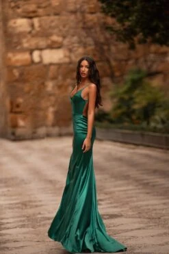 Felicita Satin Gown - Emerald -A L’Amour The Label 329 cded2d8e 91ac 46b8 984e 83ded3886878