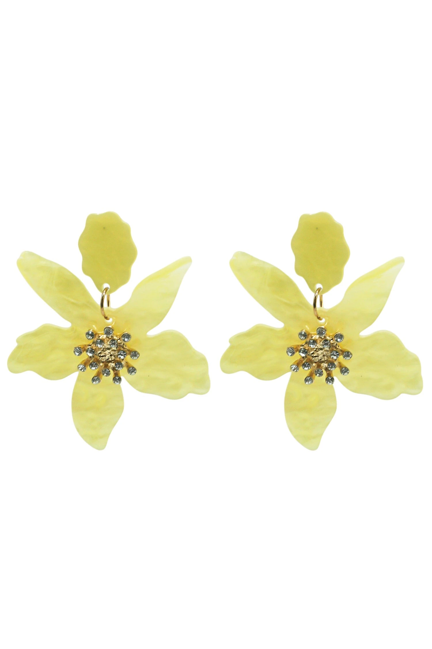 Briella Yellow Flower Earrings 3 Briella Yellow Flower Earrings