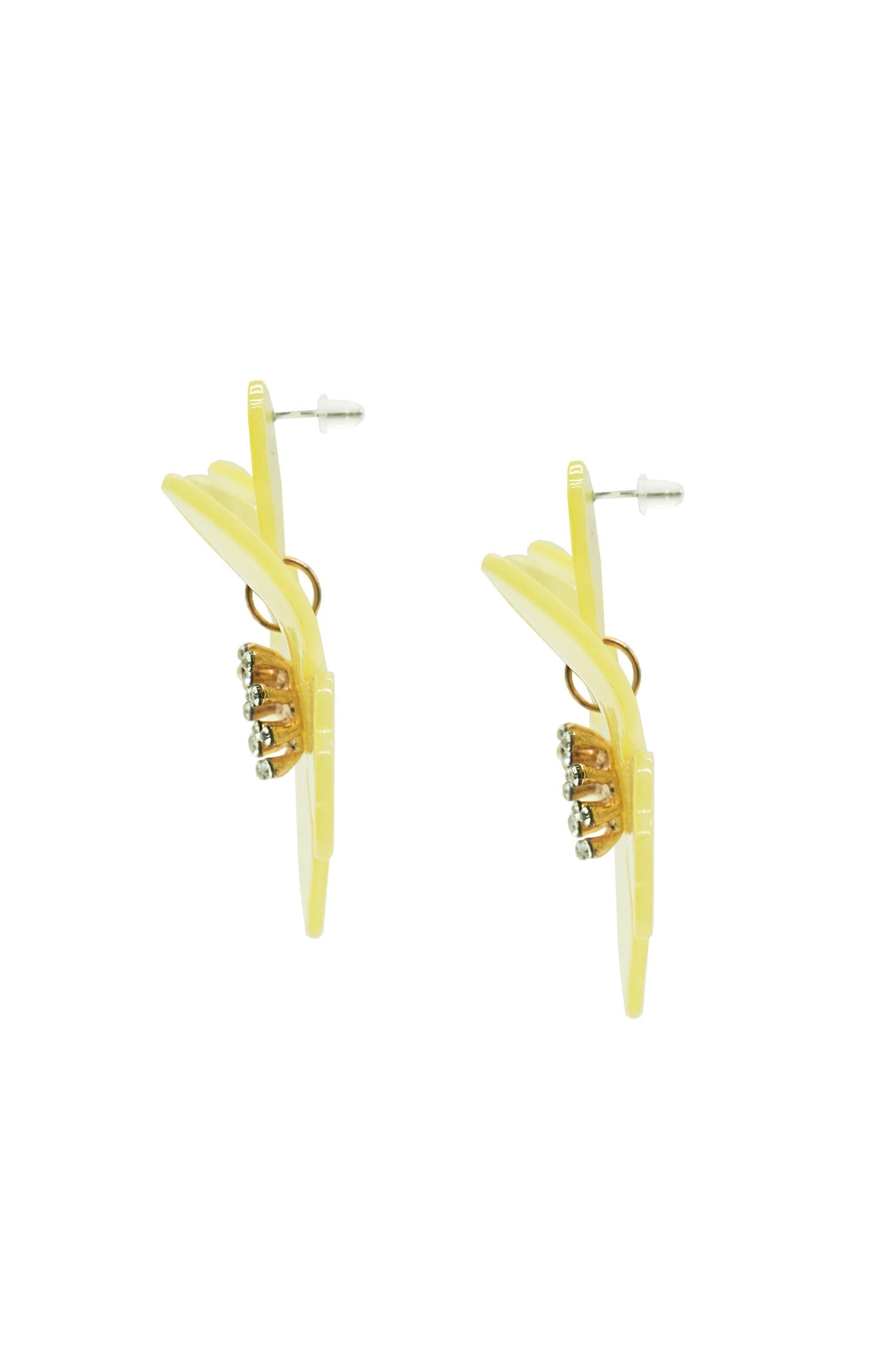Briella Yellow Flower Earrings 4 Briella Yellow Flower Earrings - Image 2