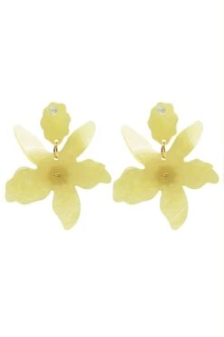 Briella Yellow Flower Earrings 7 Briella Yellow Flower Earrings -A L’Amour The Label 451