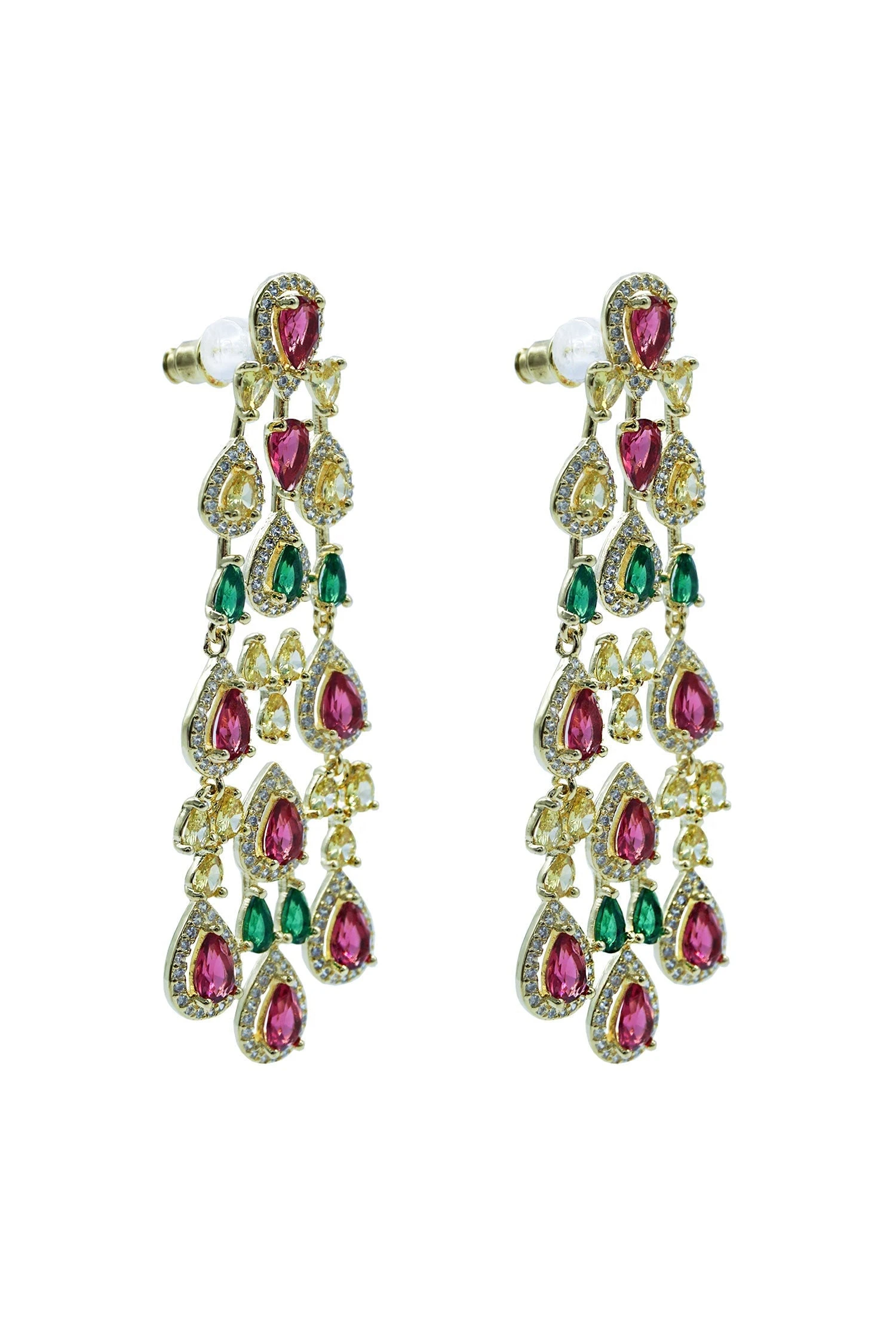 Juliet Multicoloured Chandelier Earrings 5 Juliet Multicoloured Chandelier Earrings - Image 3