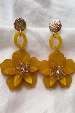 Petra Mustard Flower Drop Earrings -A L’Amour The Label 5 8a75002a 370a 427f 9a0d cecf484d943a