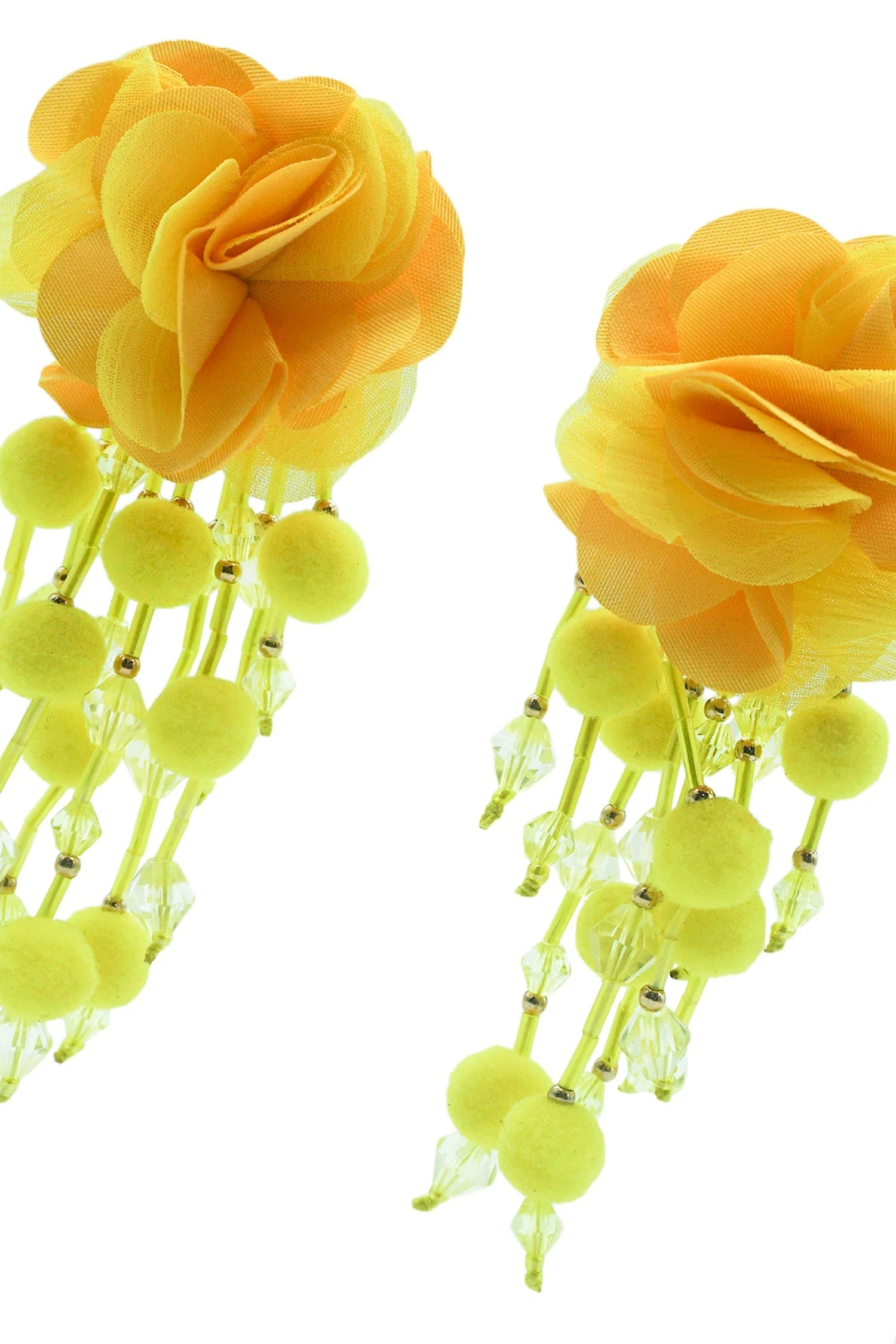 Shailee Yellow Flower Drop Earrings 4 Shailee Yellow Flower Drop Earrings - Image 2
