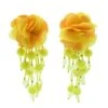 Shailee Yellow Flower Drop Earrings 2 Shailee Yellow Flower Drop Earrings -A L’Amour The Label 77 0cb76ecb 8701 47d0 ab67 576329e76391