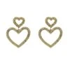 Chloe Gold Embellished Duo Heart Earrings -A L’Amour The Label 77 3dbea888 67e5 4745 9f39 80cff501d10b