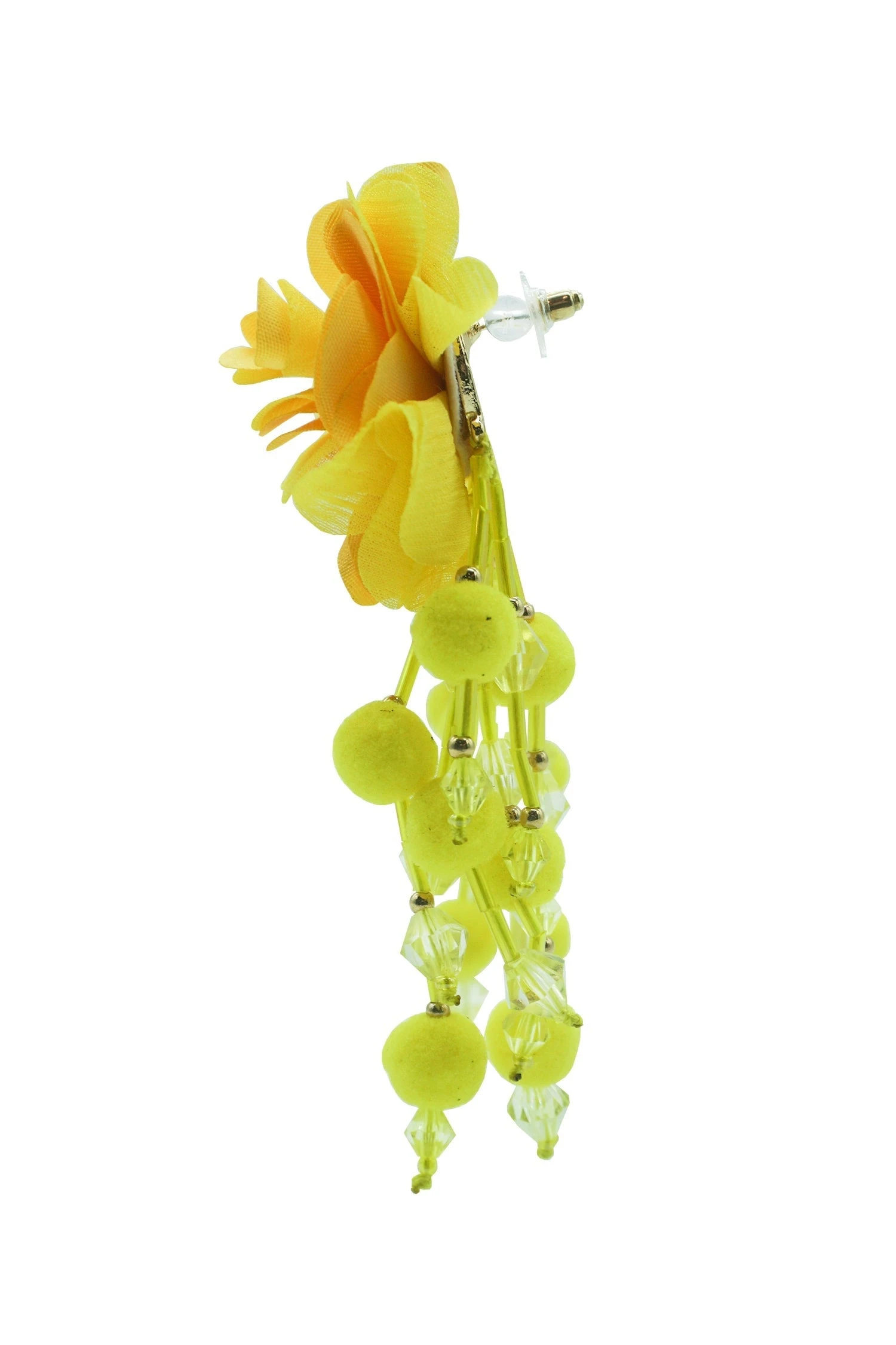 Shailee Yellow Flower Drop Earrings 5 Shailee Yellow Flower Drop Earrings - Image 3