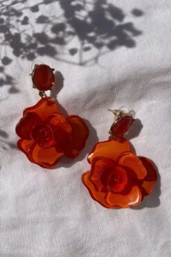 Camilla Orange Acrylic Flower Earrings 12 Camilla Orange Acrylic Flower Earrings -A L’Amour The Label 7 c84cae5c 5563 4901 b69b 749c481514d6