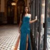 Rubi Satin Gown - Teal 2 Rubi Satin Gown - Teal -A L’Amour The Label 96 fd42ac12 1bbe 4c9d a9ee 91a353c342ee