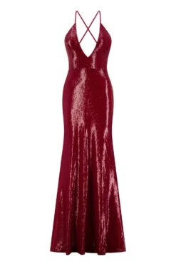 Brooklyn Sequins Shimmering Burgundy Gown -A L’Amour The Label brooklyn 3