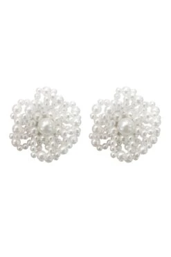 Audrina Pearl Flower Statement Earrings -A L’Amour The Label earrings10 776ed335 bdd3 43e1 a915 9285bcdfe5fd