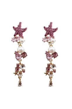 Isabel Pink Drop Earrings