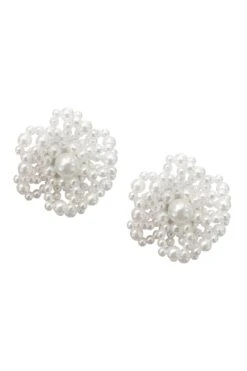Audrina Pearl Flower Statement Earrings -A L’Amour The Label earrings11 bf4f6f63 5472 4d4e 8d24 8c5d21e701d7