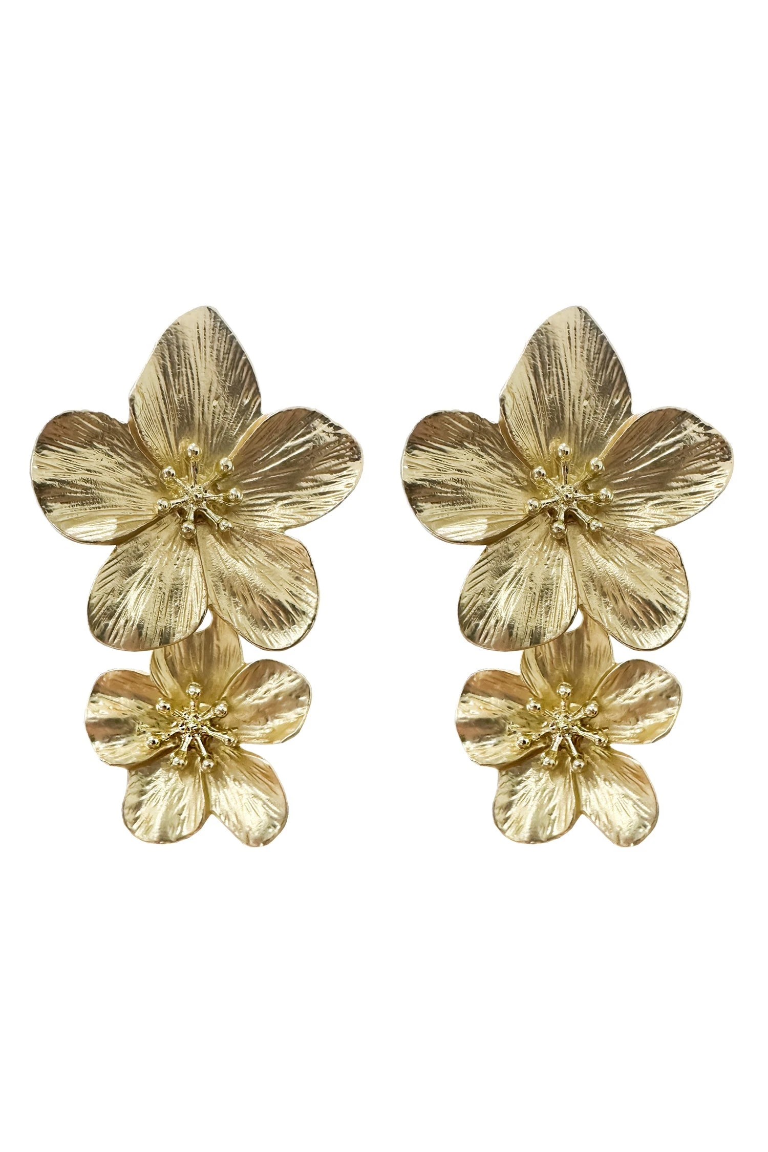 Shyla Gold Multi Flower Earrings 3 Shyla Gold Multi Flower Earrings