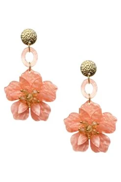 Petra Baby Pink Flower Drop Earrings -A L’Amour The Label earrings230 03db84fc c934 4517 b2af 0221d9e842a9
