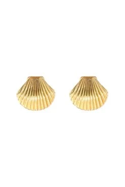 Maurita Gold Shell Earrings -A L’Amour The Label earrings232 9a4b425e 96b4 4bf1 92e7 216d4246b08e