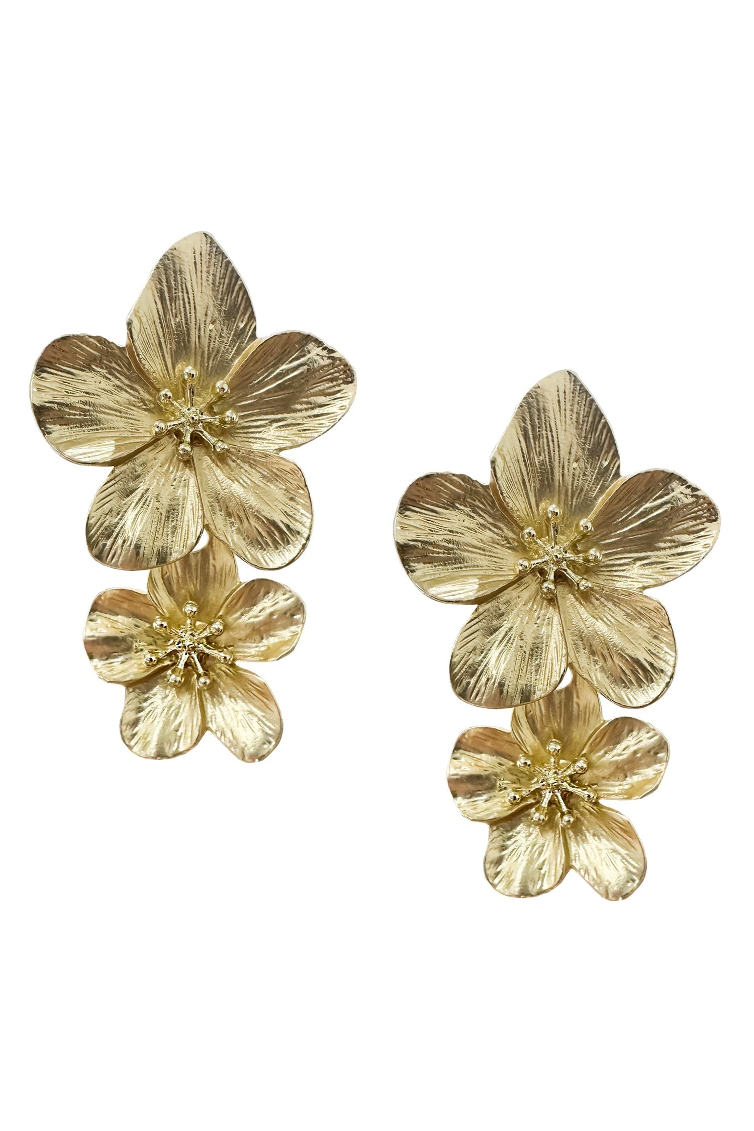 Shyla Gold Multi Flower Earrings 7 Shyla Gold Multi Flower Earrings - Image 5
