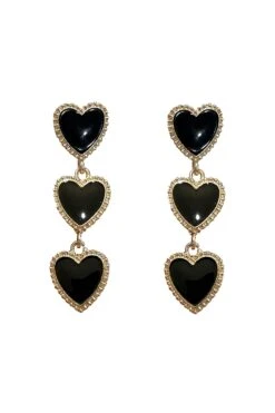 Shirley Black Heart Earrings -A L’Amour The Label earrings242 4f768c9d 2bec 4bb6 a9a0 d0f69be19986