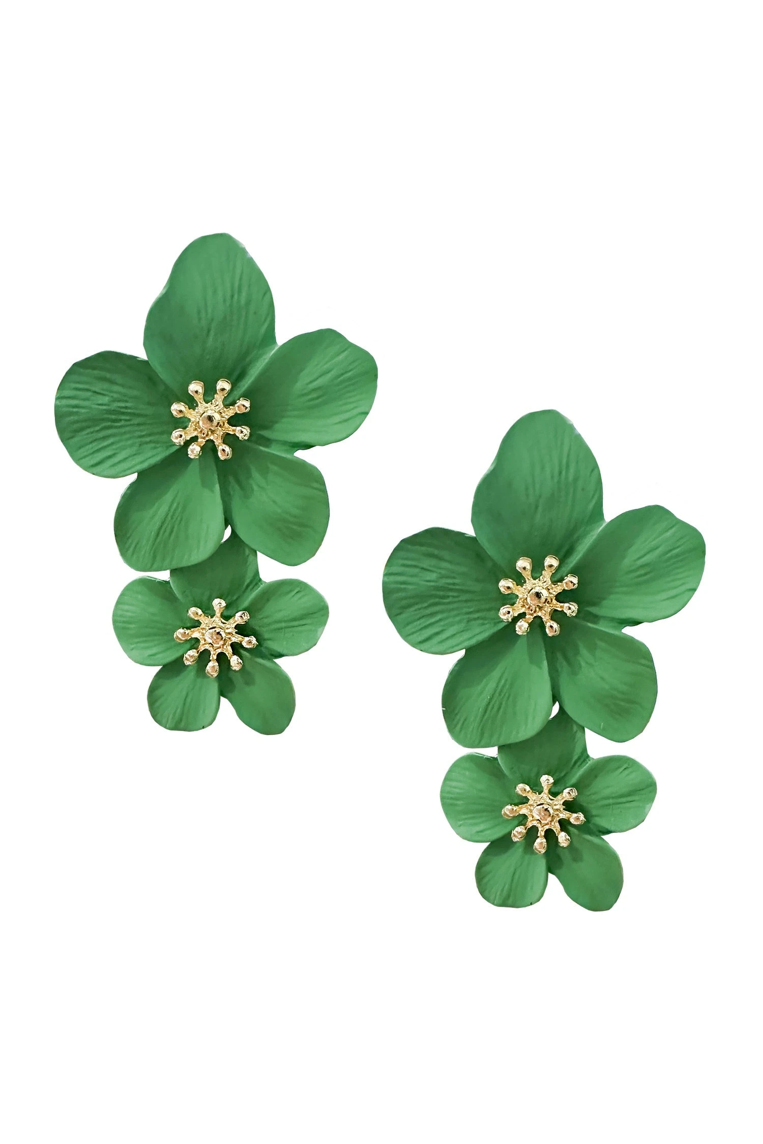 Shyla Green Multi Flower Earrings 4 Shyla Green Multi Flower Earrings - Image 2
