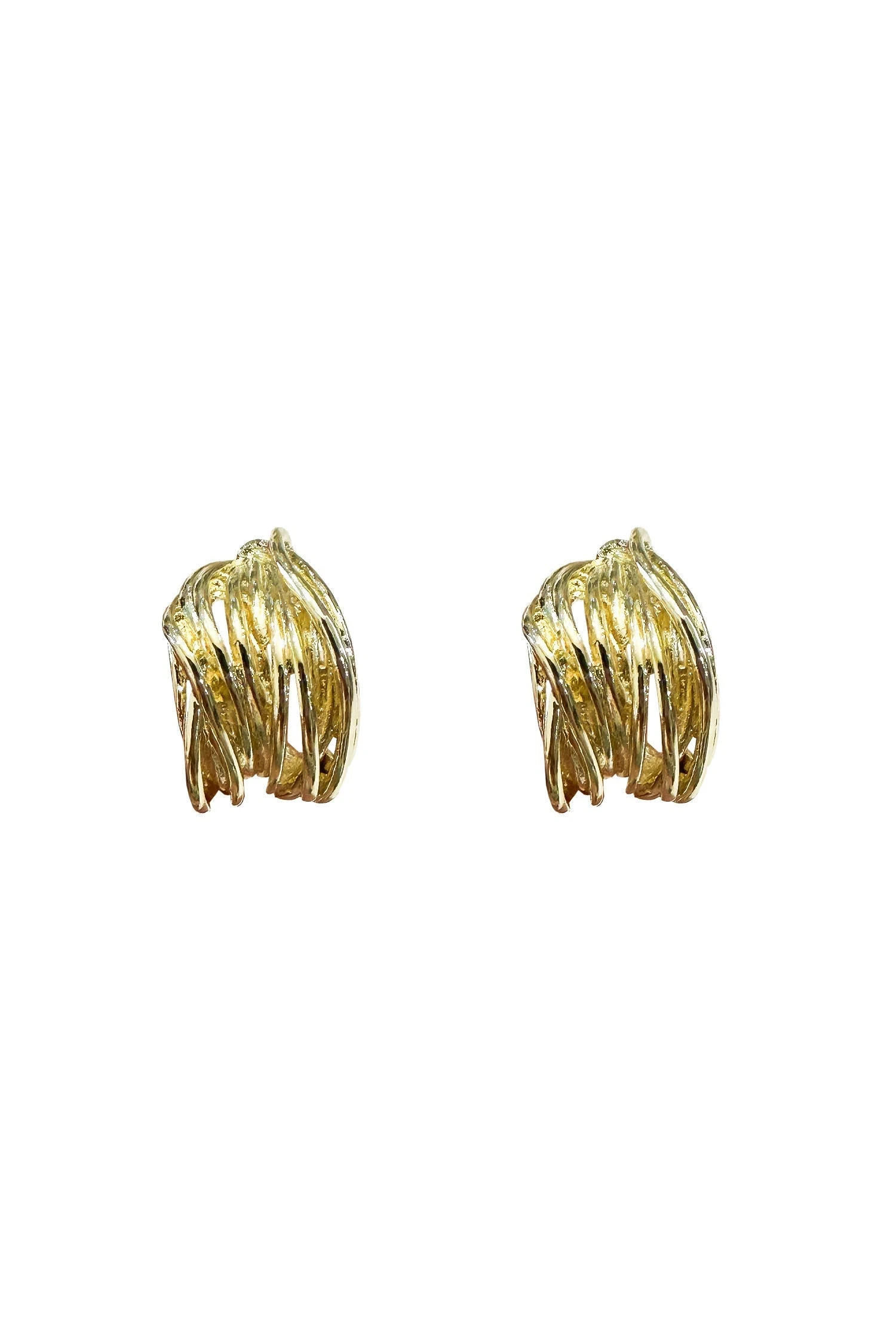 Clarina Gold Hoop Earrings 3 Clarina Gold Hoop Earrings