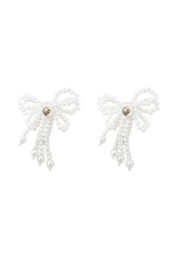 Sidney Pearl Bow Earrings -A L’Amour The Label earrings344