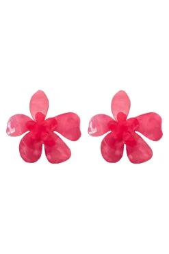 Kimberly Hot Pink Statement Earrings