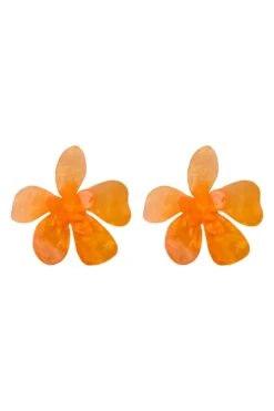Kimberly Orange Statement Earrings