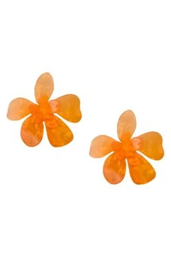 Kimberly Orange Statement Earrings -A L’Amour The Label earrings349 6964e537 b92b 44c3 90b8 73b462833acf