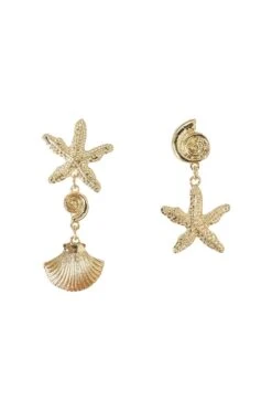 Cheryce Gold Shell Earrings