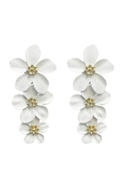 Niki White Flower Drop Earrings 11 Niki White Flower Drop Earrings -A L’Amour The Label earrings83 f3bd86df a3ac 4a8c 8511 829bbd031632