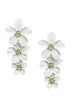 Niki White Flower Drop Earrings 12 Niki White Flower Drop Earrings -A L’Amour The Label earrings84 09f2cc23 c7c7 4266 b053 d3c2186b9493