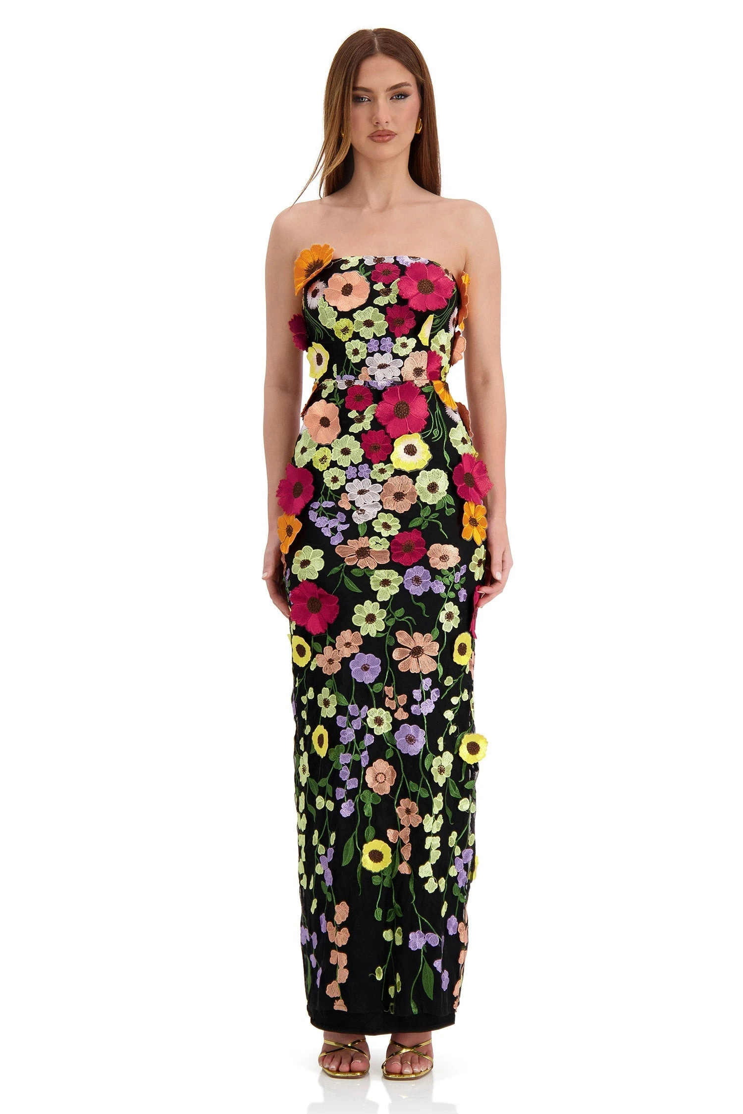 Elene Floral 3D Maxi Gown 5 Elene Floral 3D Maxi Gown - Image 3
