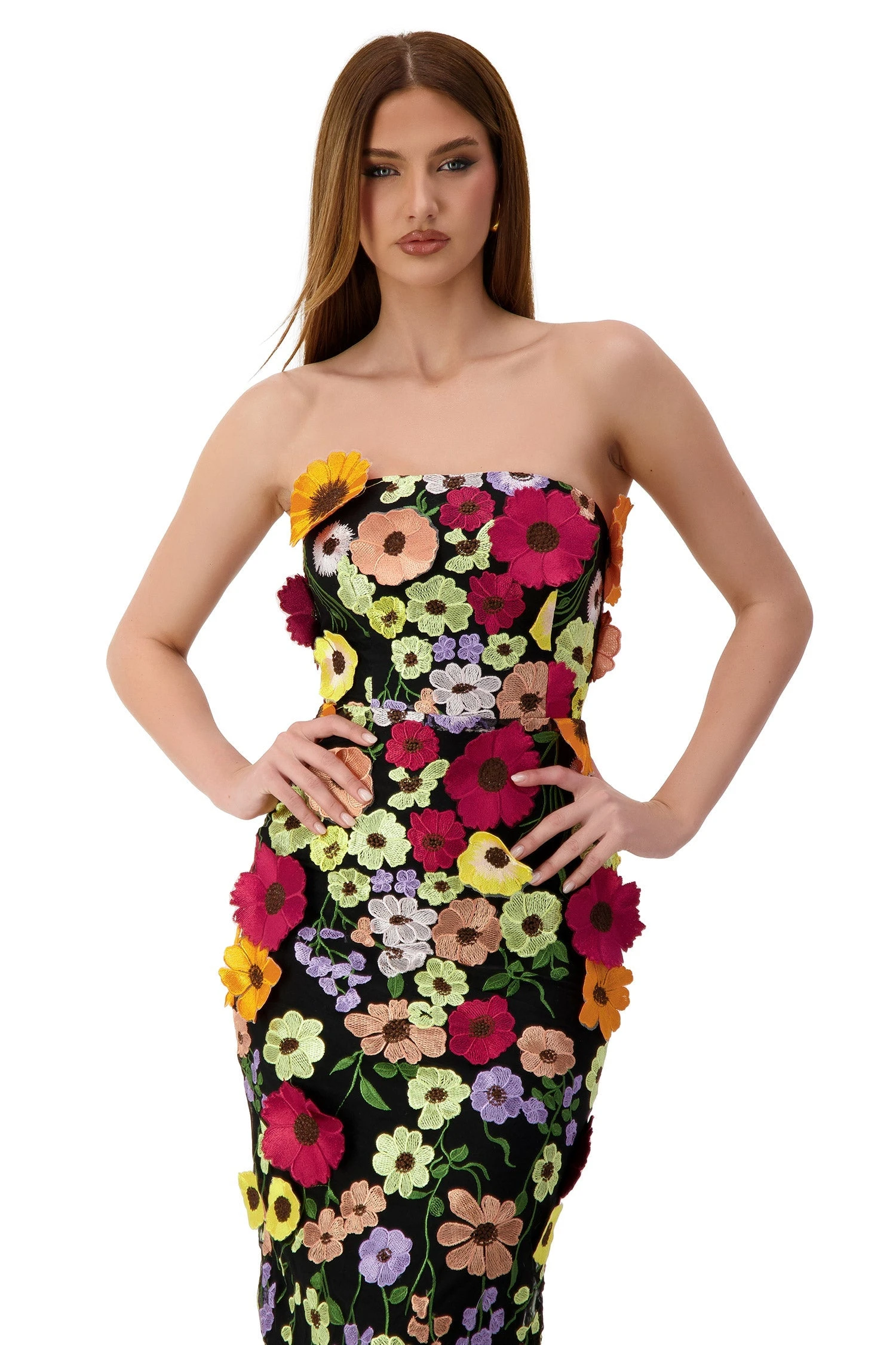 Elene Floral 3D Maxi Gown 9 Elene Floral 3D Maxi Gown - Image 7