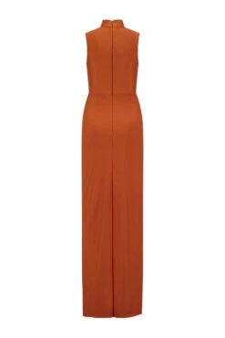 Rosina High Neck Rust Gown -A L’Amour The Label rosina 2 gm