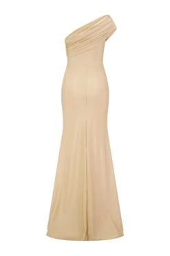 Stefani One Shoulder Jersey Gold Gown -A L’Amour The Label stefani 2 gm