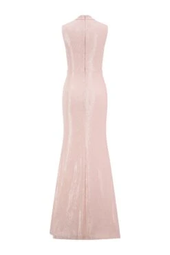 Willow High Neck Sequins Pink Gown 15 Willow High Neck Sequins Pink Gown -A L’Amour The Label willow 2 gm